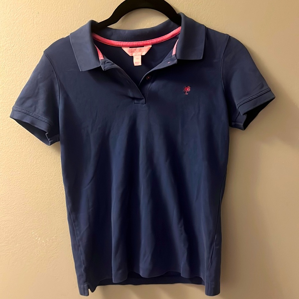 LILLY PULITZER NAVY The RESORT POLO (Size XS) Preowned in good/great condition
